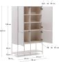 Kave Home Vedrana-dressoir met 4 deuren witgelakt MDF 97 5 x 160 cm - Thumbnail 3