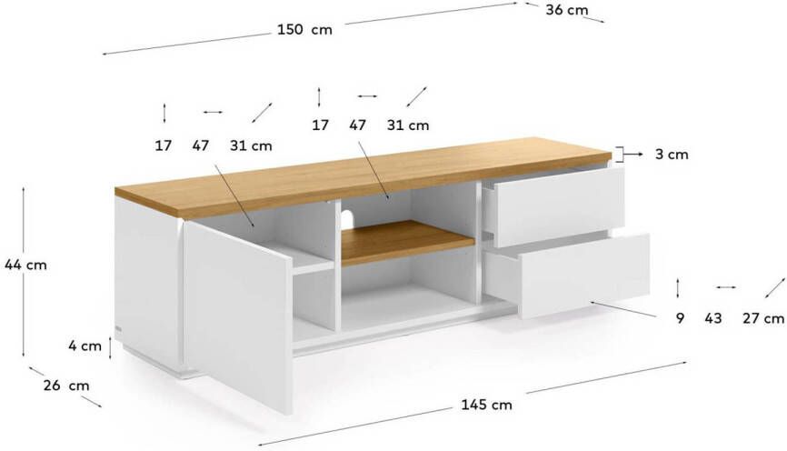 Kave Home tv-meubel Abilen