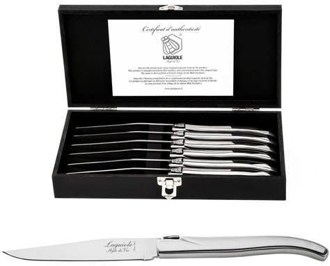 Laguiole Style de Vie Steakmessen Luxury Line RVS 6 stuks