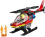 LEGO City Brandweerhelikopter Reddingsvoertuig Speelgoed met Minifiguur van Piloot 60411 - Thumbnail 3