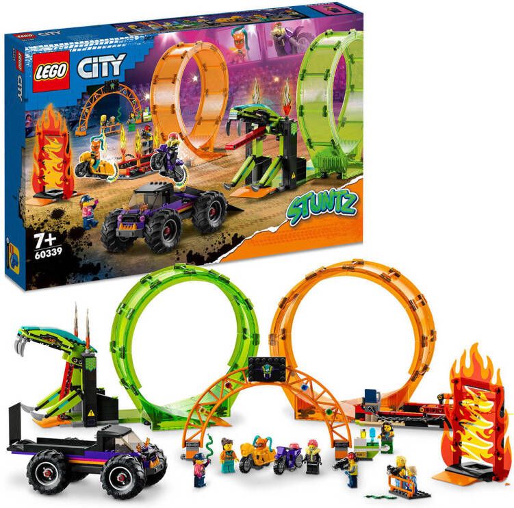 LEGO City Dubbele looping stuntarena 60339