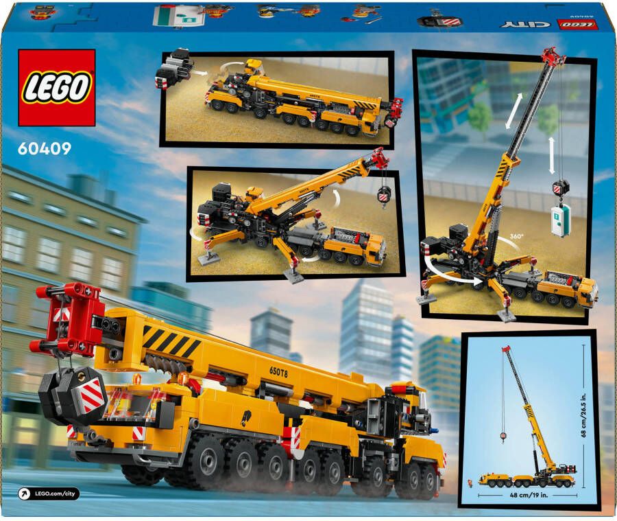 LEGO City Gele mobiele bouwkraan 60409