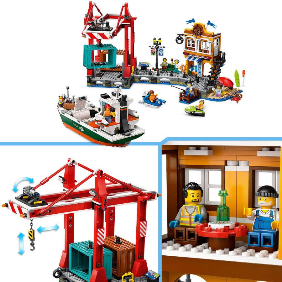 LEGO City Haven met vrachtschip Boot Speelgoed voor Kinderen 60422