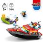 LEGO City Reddingsboot Brand Speelgoed voor Kinderen 60373 - Thumbnail 3