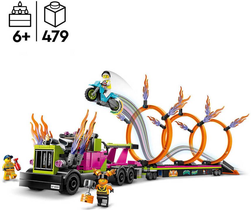 LEGO City Stuntz Stunttruck & Ring of Fire-uitdaging 60357