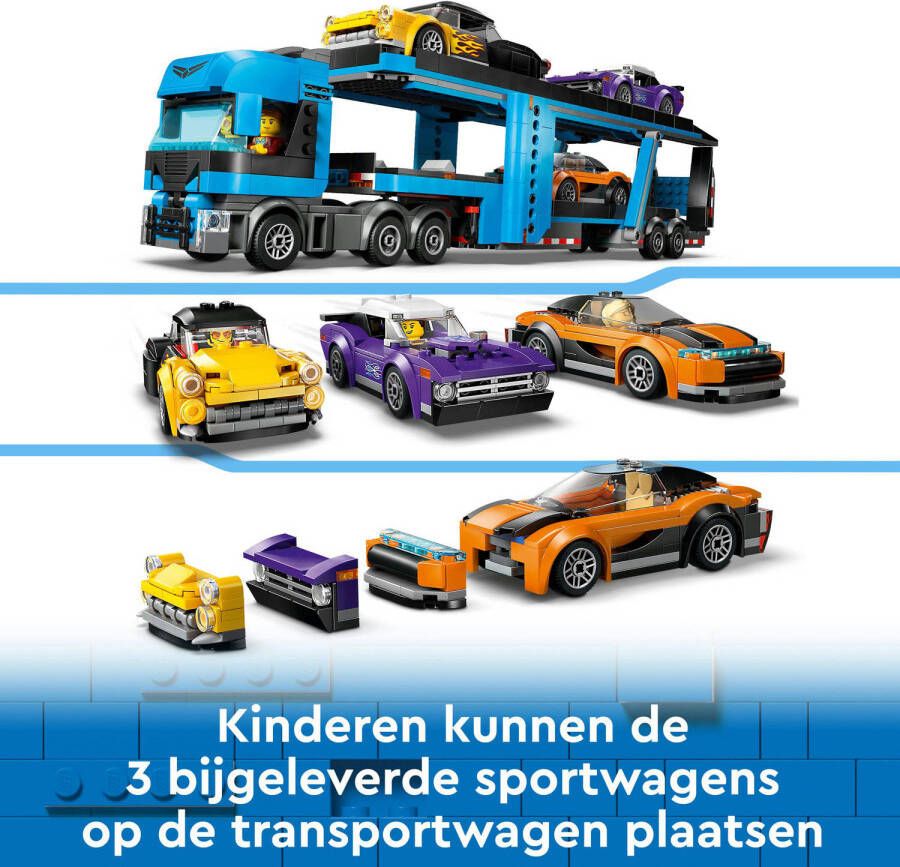 LEGO City Transportvoertuig met sportauto's Speelgoed voor Kinderen 60408