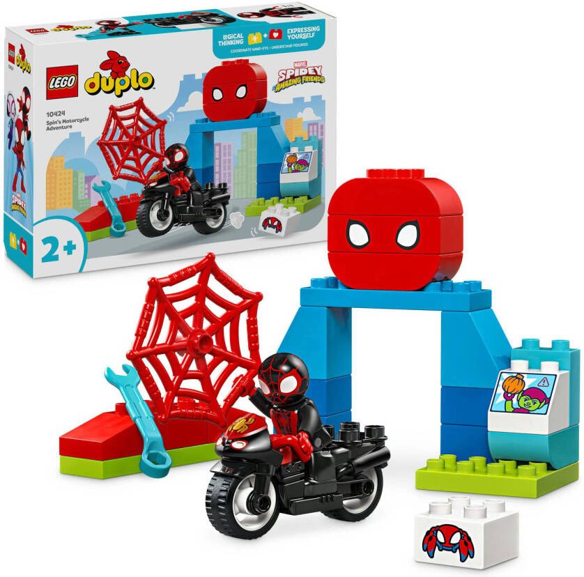 LEGO DUPLO Marvel De motoravonturen van Spin Speelgoed voor Peuters 10424