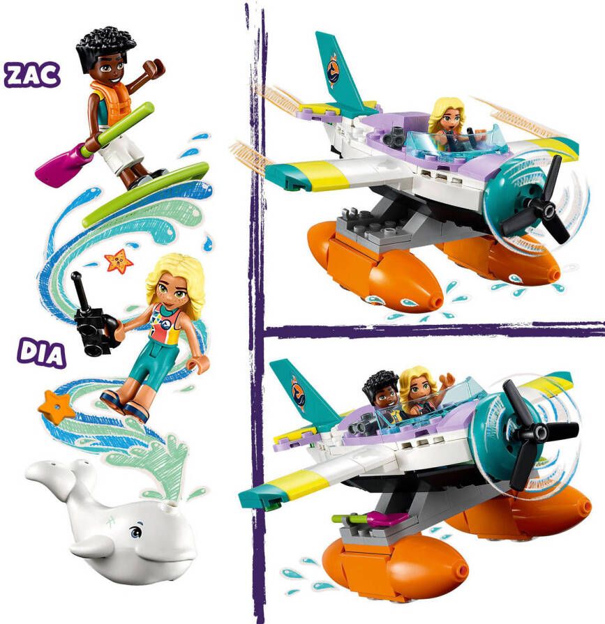 LEGO Friends Reddings vliegtuig op zee 41752