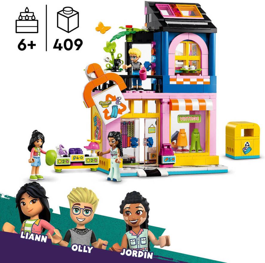 LEGO Friends Vintage kledingwinkel Speelgoed voor Kinderen met Poppetjes 42614