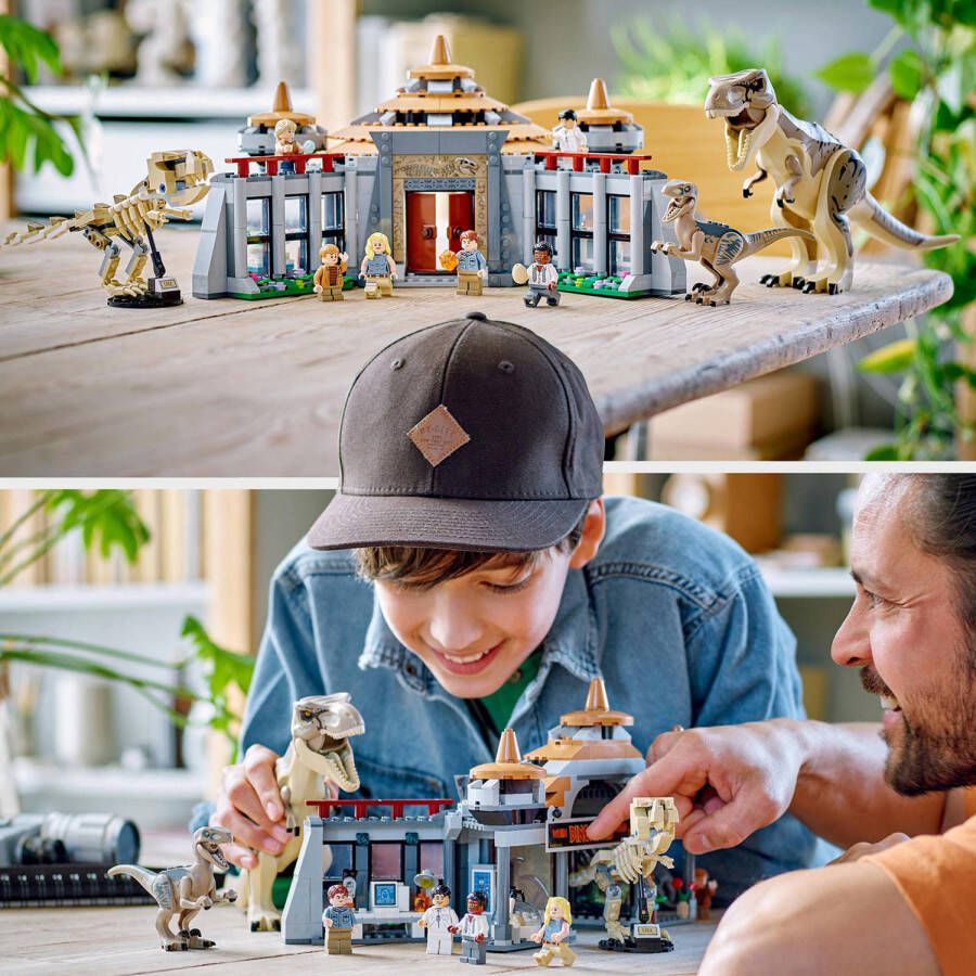 LEGO Jurassic World Bezoekerscentrum: T. rex & raptor aanval 76961