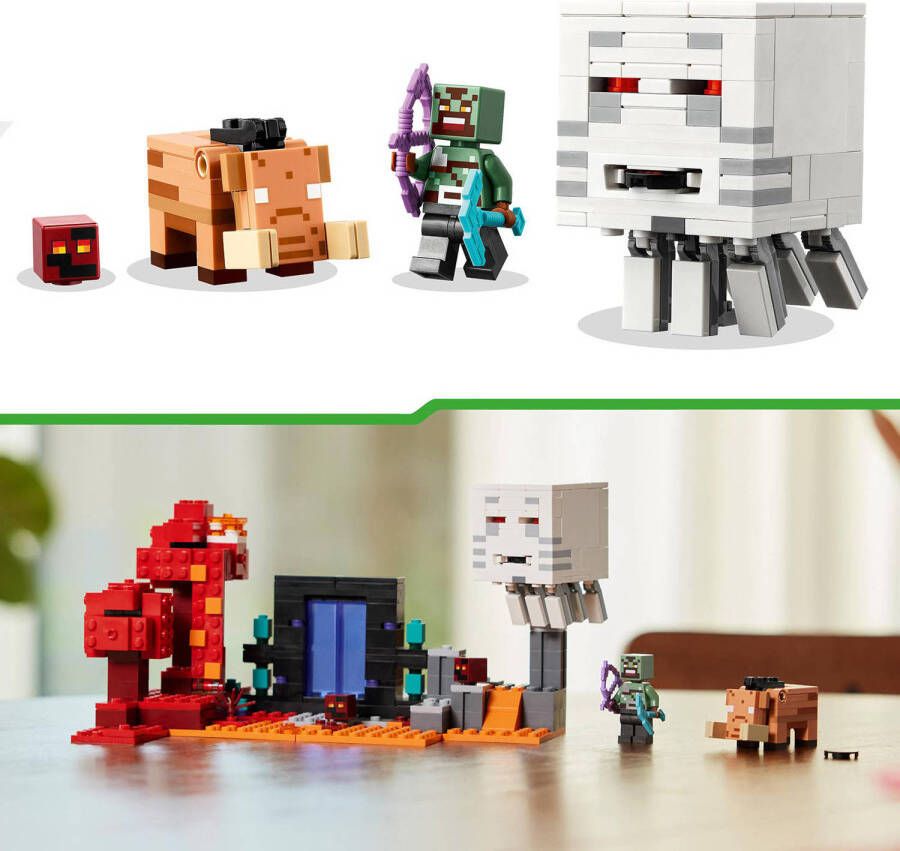 LEGO Minecraft Hinderlaag bij het Nether-portaal 21255