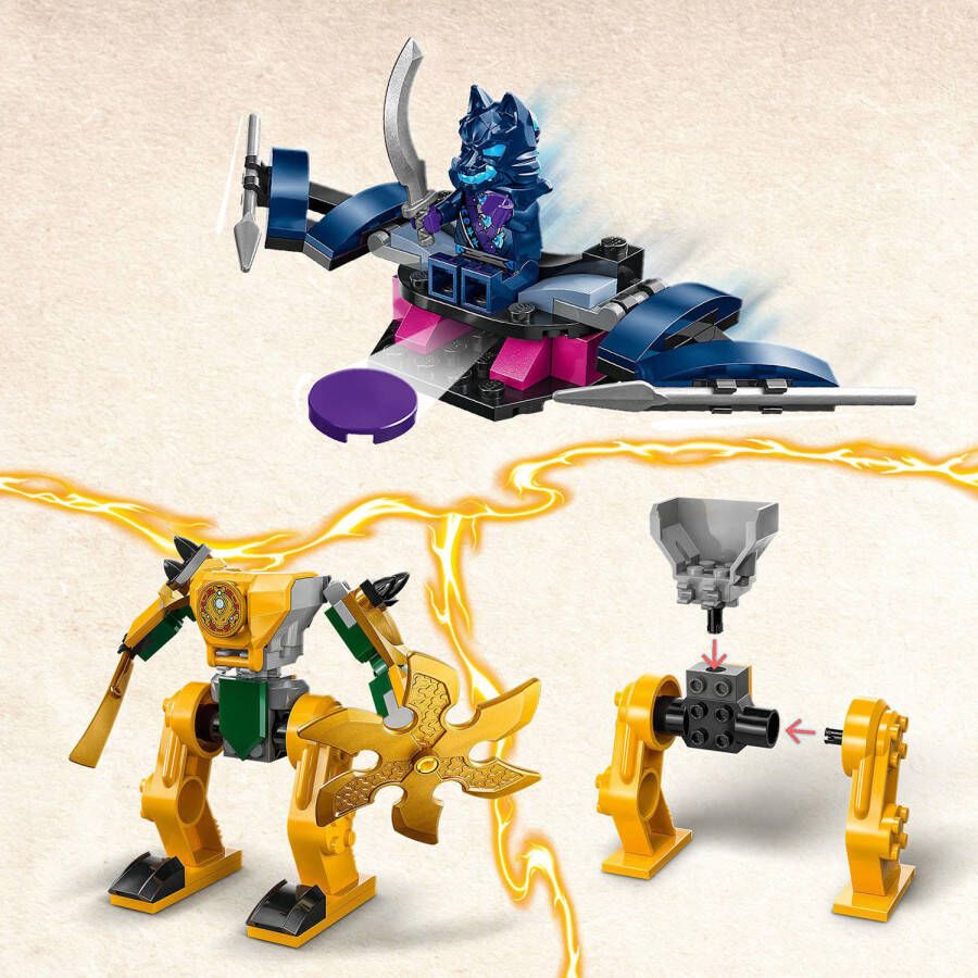 LEGO Ninjago Arins strijdmecha Ninja Speelgoed Set met Vliegtuig en Actiefiguur 71804