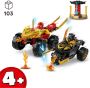 LEGO NINJAGO 71789 Zet de achtervolging in met Kai&apos;s speedster en Ras&apos; motor - Thumbnail 4