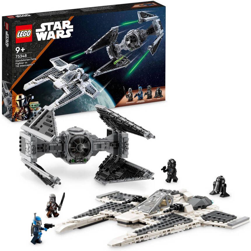 LEGO Star Wars Mandalorian Fang Fighter vs. TIE Interceptor 75348