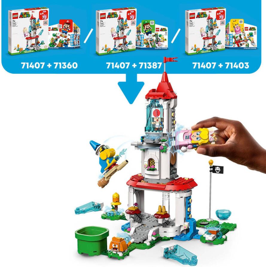 LEGO Super Mario Uitbreidingsset: Kat-Peach-uitrusting en Ijstoren 71407
