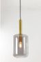Light & Living Light&living Hanglamp Ø22x52 cm LEKAR antiek brons+smoke glas - Thumbnail 4