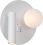 Lucide MATIZ Bedlamp Wandlamp Ø 16 5 cm LED 3000K Met USB oplaadpunt Wit - Thumbnail 2