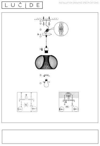 Lucide hanglamp Vinti