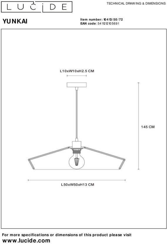Lucide hanglamp Yunkai (Ø50 cm)