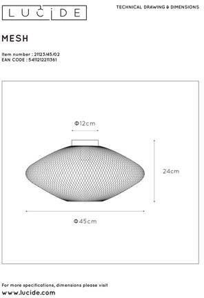 Lucide plafondlamp Mesh