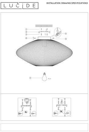 Lucide plafondlamp Mesh