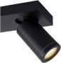 Lucide TAYLOR Plafondspot Badkamer LED Dim to warm GU10 2x5W 2200K 3000K IP44 Zwart - Thumbnail 2