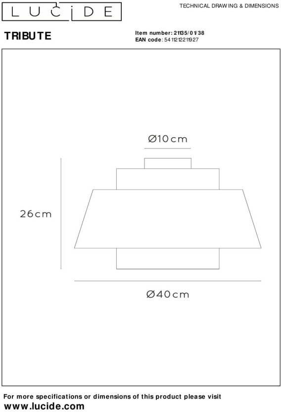 Lucide TRIBUTE Plafonnière Ø 40 cm 1xE27 Beige