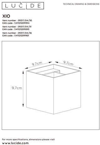 Lucide wandlamp Xio