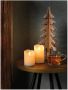 Merkloos Sans marque LED kaars stompkaars creme wit 12 cm flakkerend Kerst diner tafeldecoratie Home deco kaarsen - Thumbnail 4