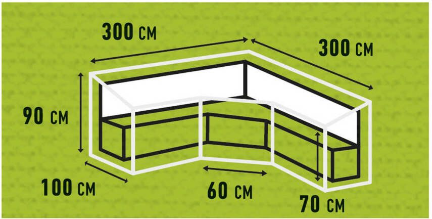 Madison beschermhoes L-shape loungeset (300x300x90 cm)