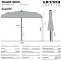 Madison Parasol Patmos 300 Cm Light Grey - Thumbnail 3