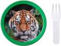 Mepal fruitbox Campus – 300 ml – Inclusief fruitvorkje – Sluit goed af – Snackdoosje – Wild Tiger - Thumbnail 3