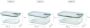 Mepal – Glazen vershouddoos EasyClip – Glazen schaal met deksel en kliksluiting – Geschikt voor de magnetron stoomoven oven koelkast & vriezer – Luchtdicht & lekvrij 450 ml – Nordic sage - Thumbnail 2