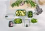 Mepal – Glazen vershouddoos EasyClip – Glazen schaal met deksel en kliksluiting – Geschikt voor de magnetron stoomoven oven koelkast & vriezer – Luchtdicht & lekvrij 1500 ml – Nordic sage - Thumbnail 4