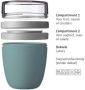 Mepal Lunchpot Ellipse 500 ml Muesli beker to go Nordic blue Geschikt voor vriezer magnetron en vaatwasser - Thumbnail 2