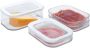 Gusta Mepal – vleeswarendoos Modula 3-laags – wit – bewaardoos met deksel – zicht op inhoud stapelbaar – koelkastdoos - Thumbnail 4
