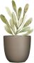 Mica Decorations Bloempot mat taupe bruin keramiek voor kamerplant H18.5 x D19.5 cm plantenpotten - Thumbnail 2