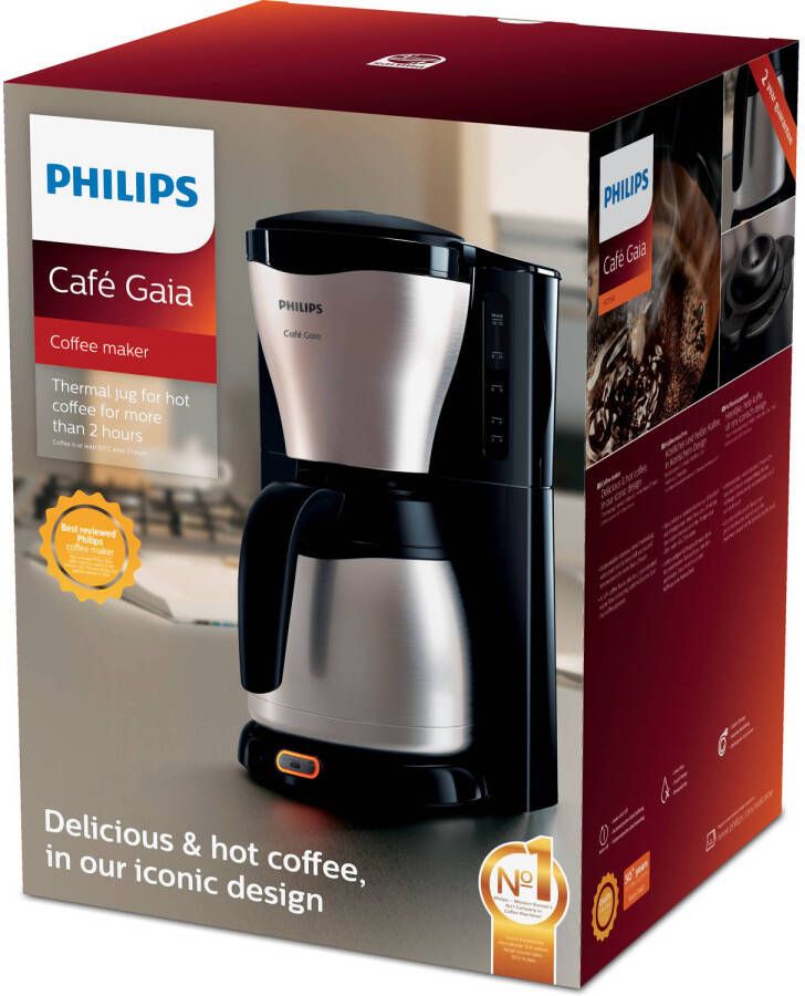 Philips Café Gaia Koffiezetapparaat Thermal Black Metal HD7548 20