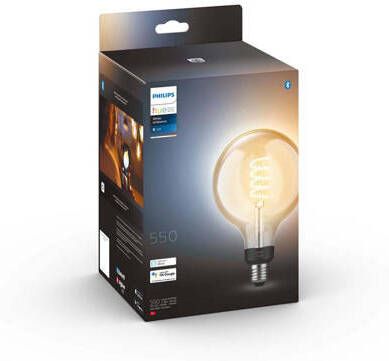 Philips Hue Filament Globelamp G125 E27 1-pack warm tot koelwit licht