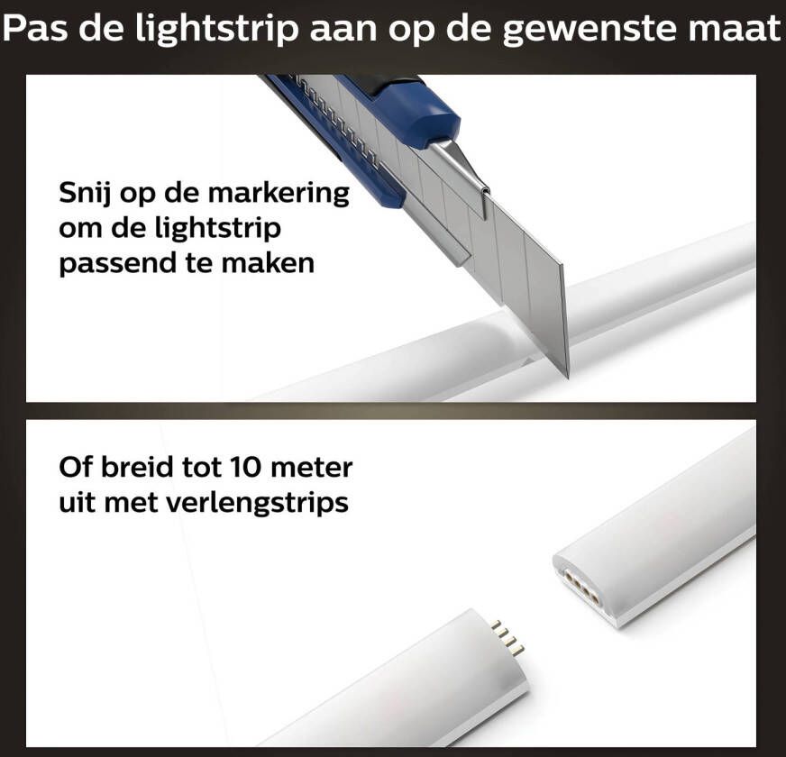 Philips Hue gradient lightstrip wit en gekleurd licht 2m basis