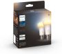 Philips Hue standaardlamp E27 Lichtbron warm tot koelwit licht 2-pack 1100lm Bluetooth - Thumbnail 3