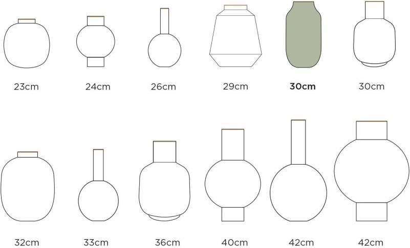 Pip Studio vaas metaal (geel) (10 5x30 cm)