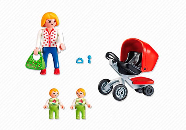 Playmobil City Life tweeling kinderwagen