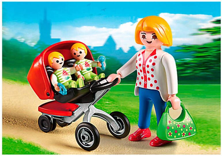 Playmobil City Life tweeling kinderwagen