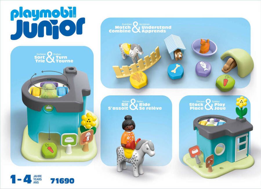 Playmobil Junior Dierenpension met voerautomaat 71690