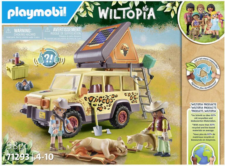 Playmobil Wiltopia Met de terreinwagen bij de leeuwen 71293