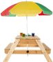 Plum houten kinderpicknicktafel met parasol - Thumbnail 3