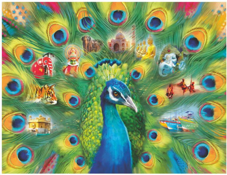 Ravensburger Land Of The Peacock legpuzzel 2000 stukjes
