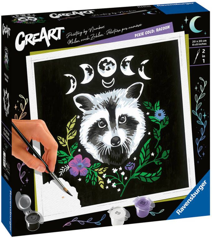 Ravensburger Pixie Cold Edition Raccoon Schilderen op nummer voor volwassenen