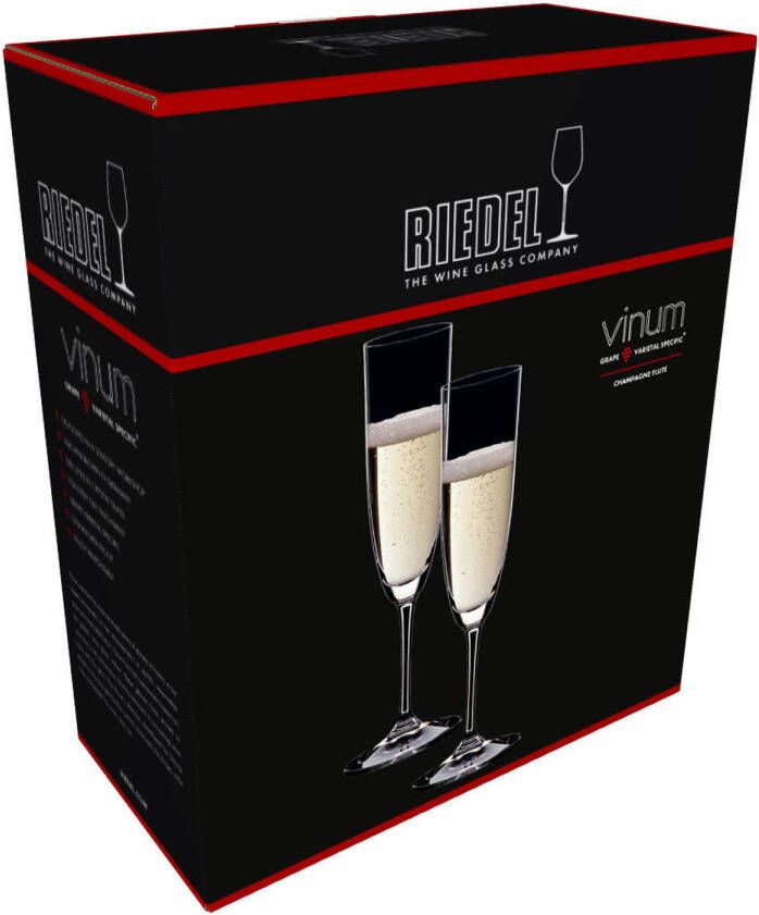 Riedel Champagne Glazen Flutes Vinum 2 stuks